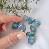 Aqua Aura Quartz Tumbles
