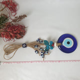 Glass Butterfly Evil Eye Amulet