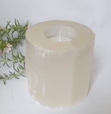 Satin Spar Tea Light Candle Holder - Large