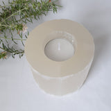 Satin Spar Tea Light Candle Holder - Large
