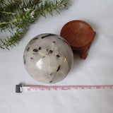Tourmalinated Quartz Sphere With Stand