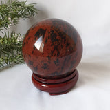 Mahogany Obsidian Sphere With Stand #1