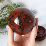 Mahogany Obsidian Sphere With Stand #1