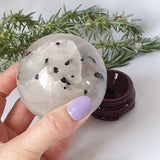 Tourmalinated Quartz Sphere With Stand #4