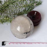 Tourmalinated Quartz Sphere With Stand #4