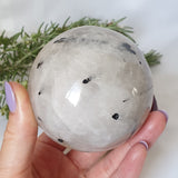 Tourmalinated Quartz Sphere With Stand #3