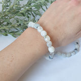 Rainbow Moonstone Tumbled Bracelet