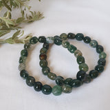 Moss Agate Tumbled Bracelet