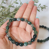 Moss Agate Tumbled Bracelet