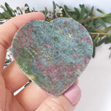 Ruby in Kyanite Heart Slice #1