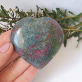 Ruby in Kyanite Heart Slice #1