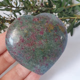 Ruby in Kyanite Heart Slice #2