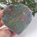 Ruby in Kyanite Heart Slice #2