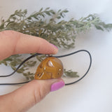 Mookaite Jasper Skull Necklace - Wax Cord