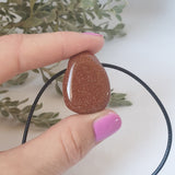 Goldstone Necklace - Wax Cord