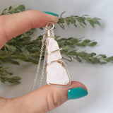 Pink Opal Necklace - Silver