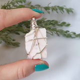 Pink Opal Necklace - Silver