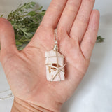 Pink Opal Necklace - Silver