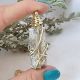 Pink Opal Necklace - Gold
