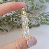 Clear Quartz Necklace - Gold