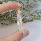 Clear Quartz Necklace - Gold