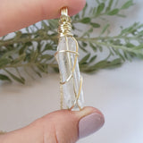 Clear Quartz Necklace - Gold