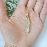 Clear Quartz Necklace - Gold