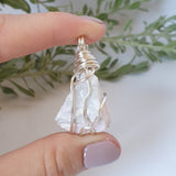 Mangano Calcite Necklace - Silver