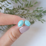 Stirling Silver Larimar Earrings
