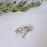 Stirling Silver Larimar Earrings