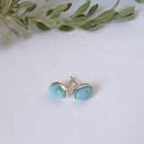 Stirling Silver Larimar Earrings