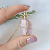 Kunzite Necklace - Gold