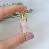 Kunzite Necklace - Gold