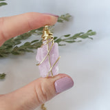 Kunzite Necklace - Gold