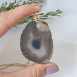 Agate Necklace - Gold