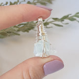 Aquamarine Necklace (AA Grade)- Silver