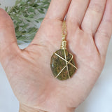 Unakite Necklace - Gold