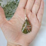 Unakite Necklace - Silver