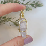 Flower Agate Star Necklace - Gold