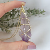 Amethyst Necklace - Gold