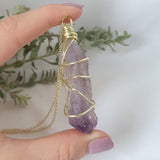 Amethyst Necklace - Gold