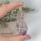 Amethyst Necklace - Gold