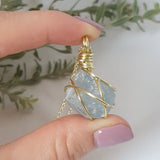 Celestite Necklace - Gold