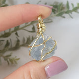 Celestite Necklace - Gold