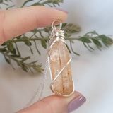 Tangerine Quartz Necklace - Silver