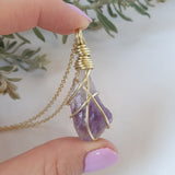 Amethyst Necklace - Gold