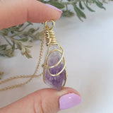 Amethyst Necklace - Gold