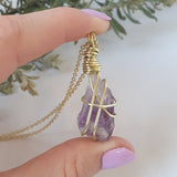 Amethyst Necklace - Gold