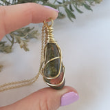 Unakite Necklace - Gold