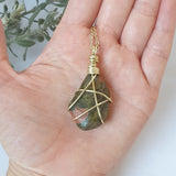 Unakite Necklace - Gold